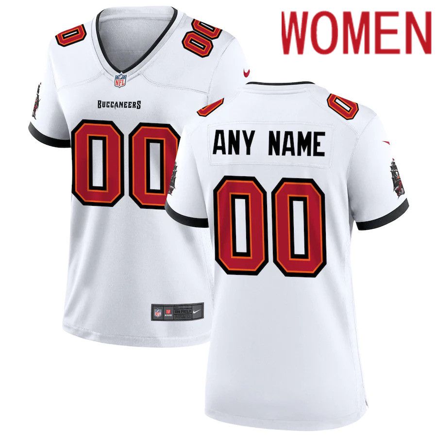 Women Tampa Bay Buccaneers White Nike Custom Game NFL Jersey->youth nfl jersey->Youth Jersey